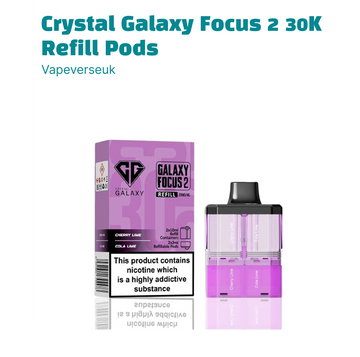 Crystal Galaxy Focus 2 30K Refill Pods - Prefilled & Ready to Use - Starting From £6.70